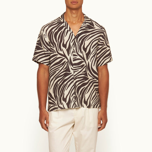 007Store James Bond Zebra Linen Shirt - By Orlebar Brown