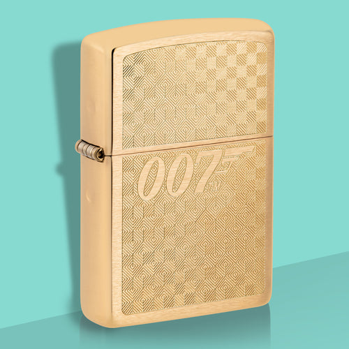 007Store James Bond Zippo Lighter - Brass Checkerboard Edition