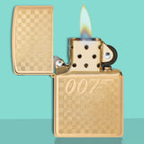 007Store James Bond Zippo Lighter - Brass Checkerboard Edition, view 2