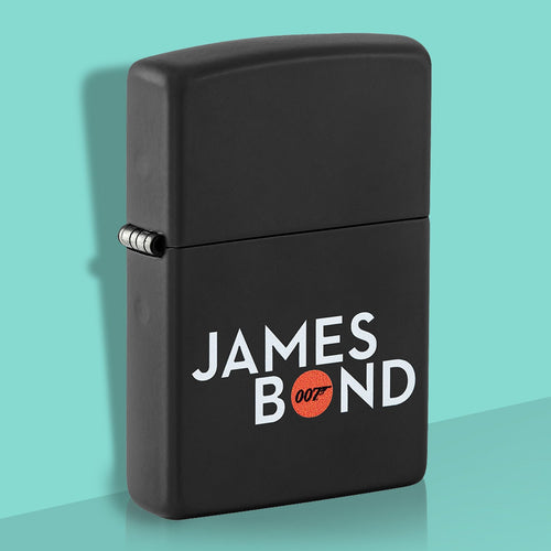 007Store James Bond Zippo Lighter - Black & Orange Edition