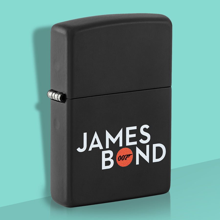 007Store James Bond Zippo Lighter - Black & Orange Edition
