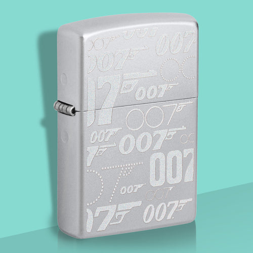 007Store James Bond Zippo Lighter - Etched Silver 007 Edition