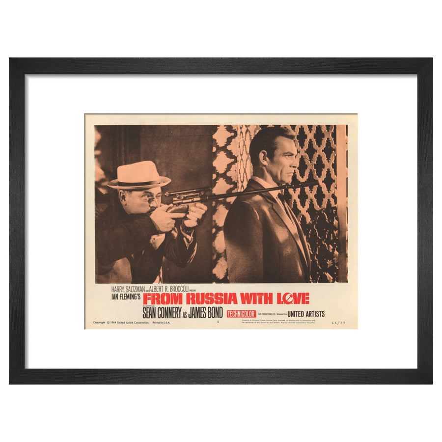 007Store James Bond From Russia With Love Lobby Card Framed Art Print - By King & McGaw