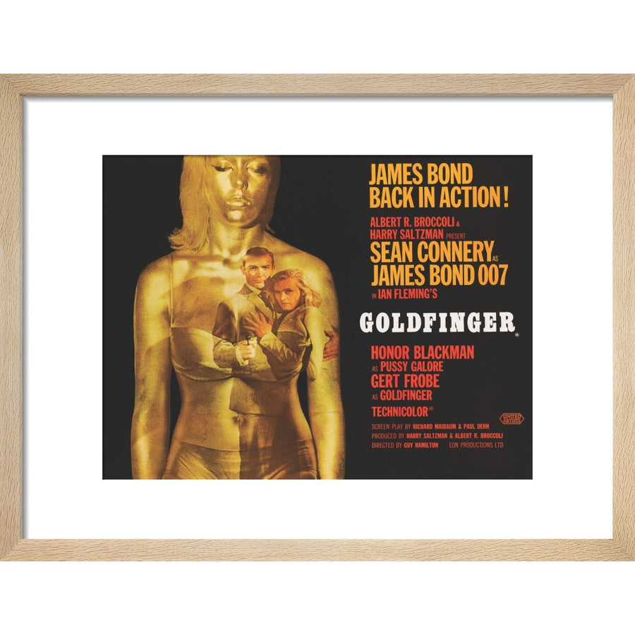 007Store James Bond Goldfinger Framed Art Print - By King & McGaw