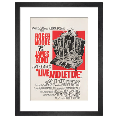 007Store James Bond Live And Let Die Framed Art Print - By King & McGaw