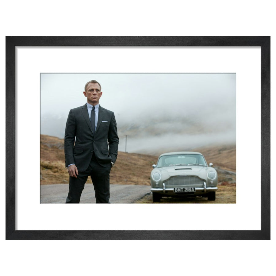007Store James Bond Skyfall 007 & DB5 Framed Art Print - By King & McGaw