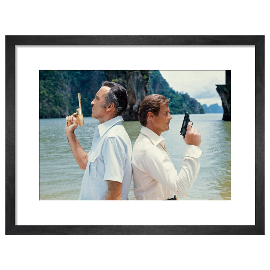 007Store James Bond The Man With The Golden Gun Duel Film Still Framed Art Print - By King & McGaw