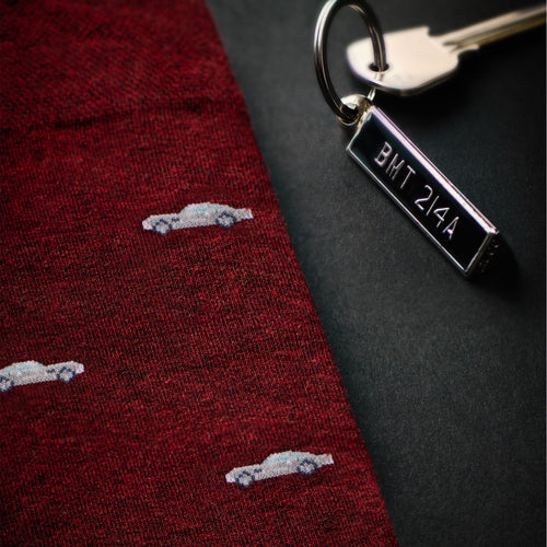 007Store "The Burgundy 007 DB5" James Bond Socks - By The London Sock Exchange
