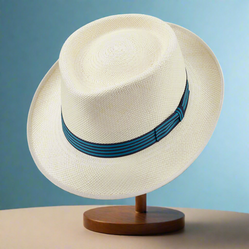 007Store The James Bond Stoke Panama Trilby Hat - Goldfinger White Edition - by Lock & Co.