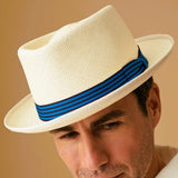 007Store The James Bond Stoke Panama Trilby Hat - Goldfinger White Edition - by Lock & Co., view 4