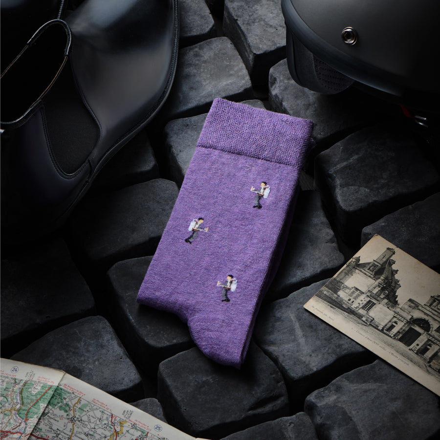 007Store "The Violet Jetpack" James Bond Socks - By The London Sock Exchange