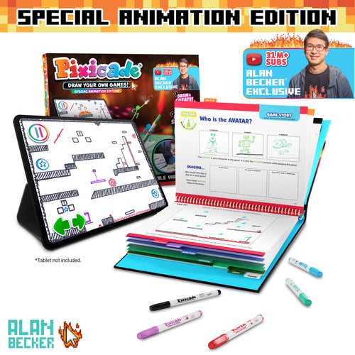 Abacus Brands Draw Your Own Games! Special Animation Edition - Pixicade! - Alan Becker
