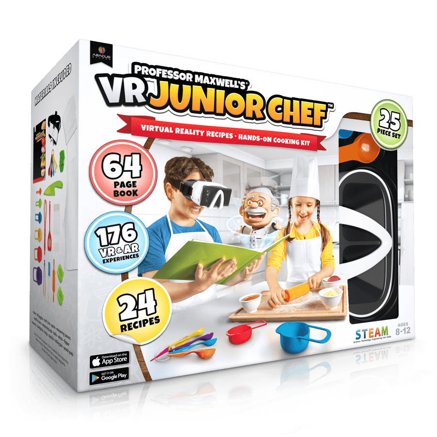 Abacus Brands Professor Maxwell's Virtual Reality Cooking Kit for Kids - VR Junior Chef | Educational Food Science Kit