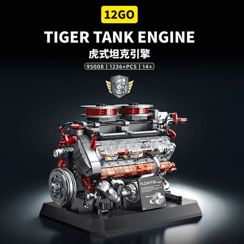 Afobrick 12GO 95008 Tiger Tank Engine