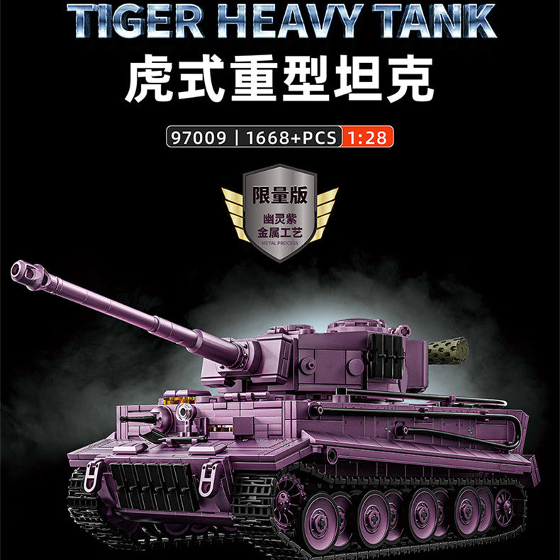 Afobrick 12GO 97009 Tiger heavy tank electroplating purple