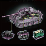 Afobrick 12GO 97009 Tiger heavy tank electroplating purple, view 2