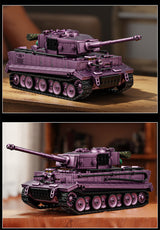 Afobrick 12GO 97009 Tiger heavy tank electroplating purple, view 4
