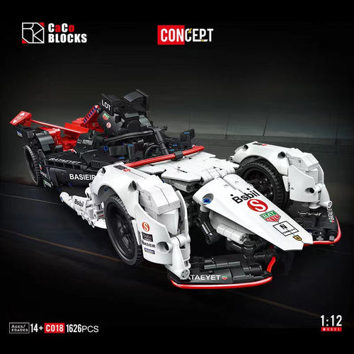 Afobrick CACO BLOCK C018 Formula E Porsche 99X Electric 1626PCS