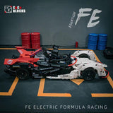 Afobrick CACO BLOCK C018 Formula E Porsche 99X Electric 1626PCS, view 5