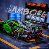 Afobrick CACO BLOCK C019 Lamborghini green sports car 1:14, view 3