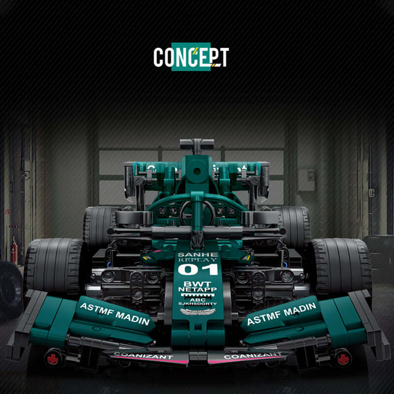 Afobrick CACO BLOCK Green F1 Formula Car 1:12 1089pcs