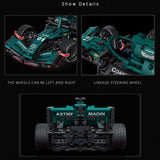Afobrick CACO BLOCK Green F1 Formula Car 1:12 1089pcs, view 3