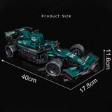 Afobrick CACO BLOCK Green F1 Formula Car 1:12 1089pcs, view 4