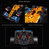 Afobrick CACO BLOCK Orange F1 Formula Car 1:12 1248pcs, view 3