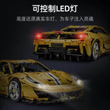 Afobrick CADA C61057 Master yellow Ferrari 488 1:8 3229pcs, view 4
