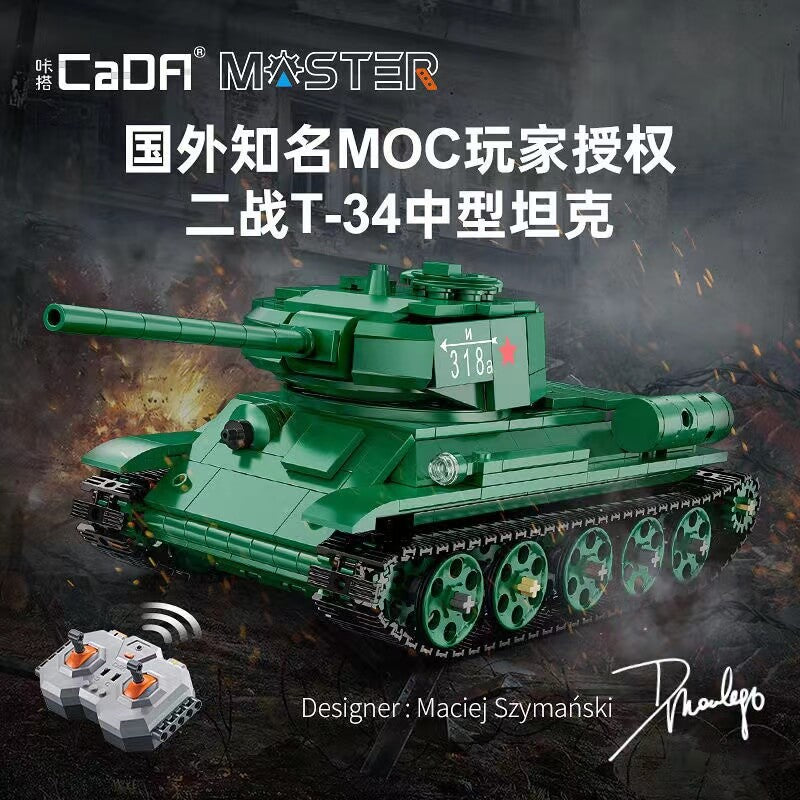 Afobrick CaDA C61072 T-34 medium tank 722PCS