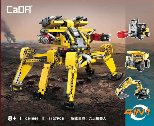 Afobrick CaDA C91064 Mechanics Technology Kit Hexapod robot 1227pcs