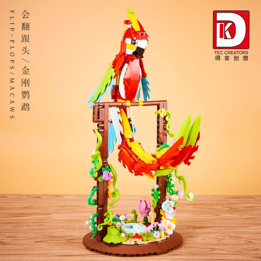 Afobrick DK 6015 Parrot Flower Frame