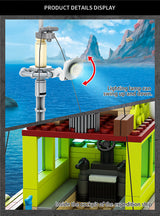 Afobrick Forange block FC3724 Escape from the mouth of Mosasaurus 888pcs, view 2