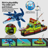 Afobrick Forange block FC3724 Escape from the mouth of Mosasaurus 888pcs, view 4