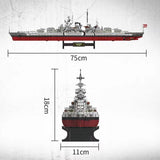 Afobrick Forange FC4201 Bismarck Class Battleship, view 2