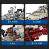 Afobrick Forange FC4201 Bismarck Class Battleship, view 4