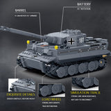 Afobrick GUDI Military German King Tiger I Tank, view 6