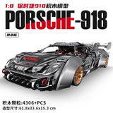 Afobrick GULY 10629 Porsche 918 sports car, view 4