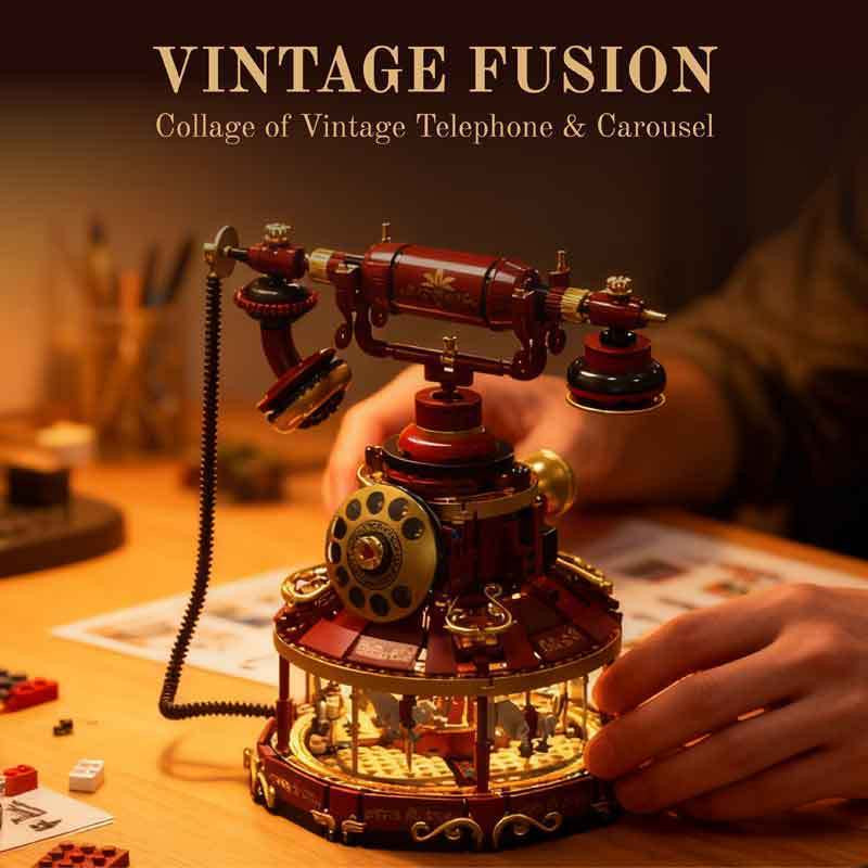 Afobrick H1014 Retro Telephone Carousel