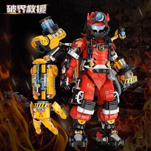 Afobrick iBlock City Dream Heroes Mech Firefighter