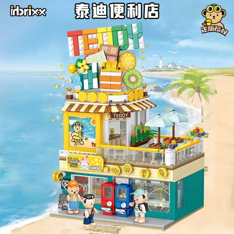 Afobrick Inbrixx 881102 Teddy Bear Seaside Convenience Store