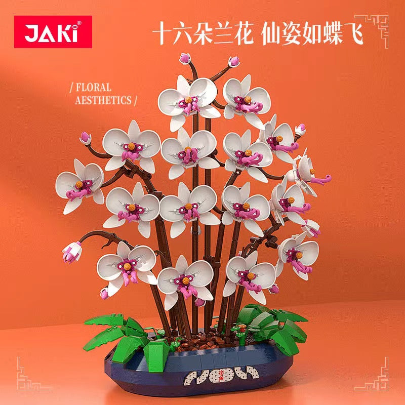 Afobrick JAKI JK2908 Snow Jade Phalaenopsis Orchid