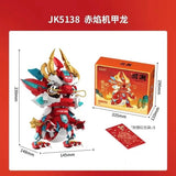 Afobrick JAKI JK5138 Red flame mecha dragon, view 4