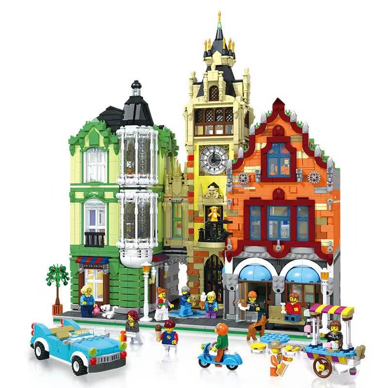 Afobrick JIE STAR 89103 Clock Tower Square 7188pcs