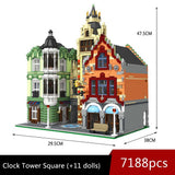 Afobrick JIE STAR 89103 Clock Tower Square 7188pcs, view 3