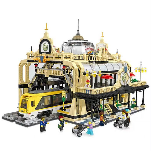 Afobrick JIE STAR 89104 The Train Station: Studgate 3950pcs