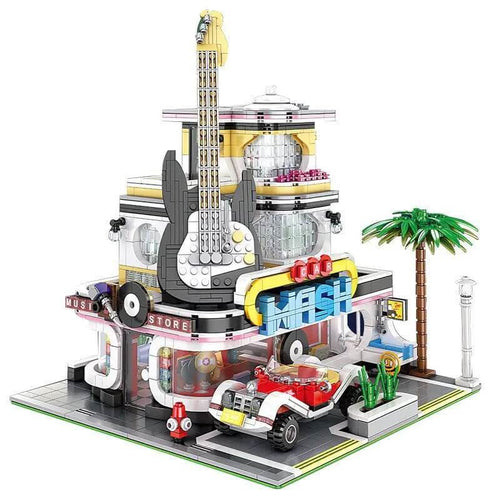 Afobrick JIE STAR 89105 The Car Wash Shop 2458pcs
