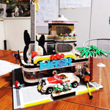 Afobrick JIE STAR 89105 The Car Wash Shop 2458pcs, view 2