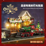 Afobrick JIE STAR 89142 The Railway Station At Christmas, view 3