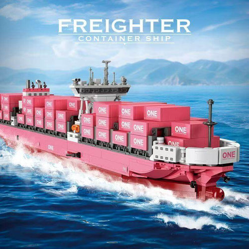 Afobrick JIE STAR 9127 Pink container ship